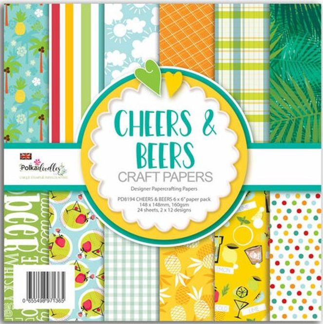 Hovedbilde Polkadoodles - 6x6 Paper Pack - Cheers & Beers