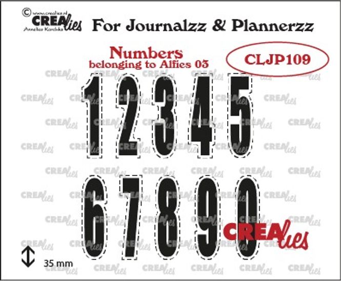 Hovedbilde Crealies - Journalzz & Plannerzz stamps - 109 - Numbers no. 03