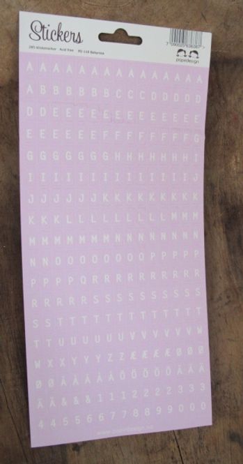 Hovedbilde Papirdesign - Alfabet - 110 - Babyrosa
