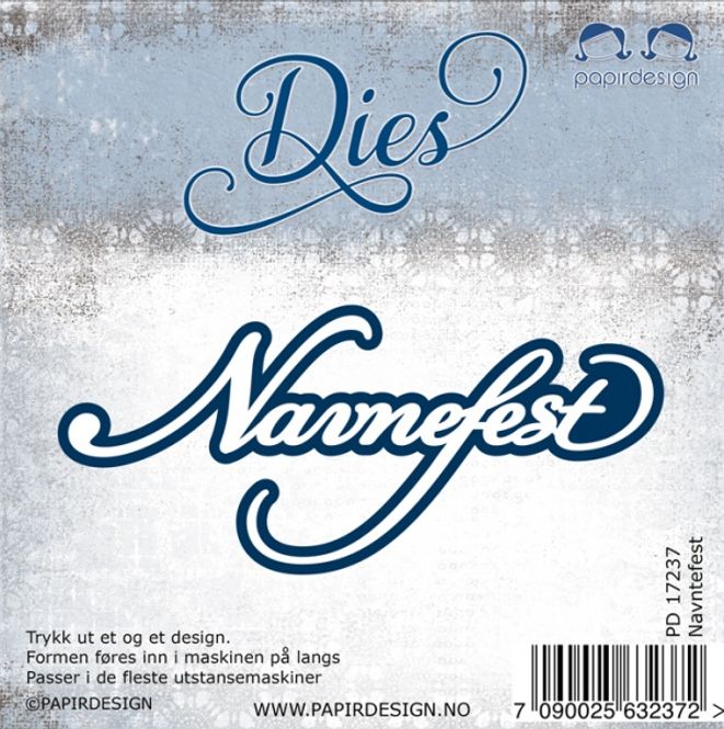 Hovedbilde Papirdesign dies PD17237 - Navnefest