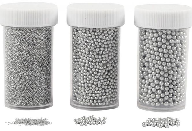 Hovedbilde Creotime - Mini glasskuler - 3 pk - Sølv