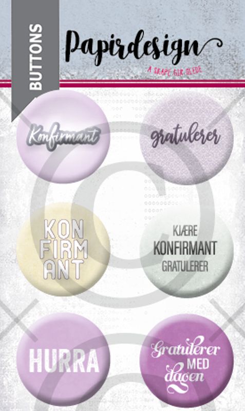 Papirdesign - Buttons - 2000470 - Konfirmant 7
