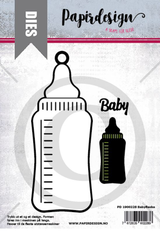 Papirdesign Dies PD1900228 - Babyflaske