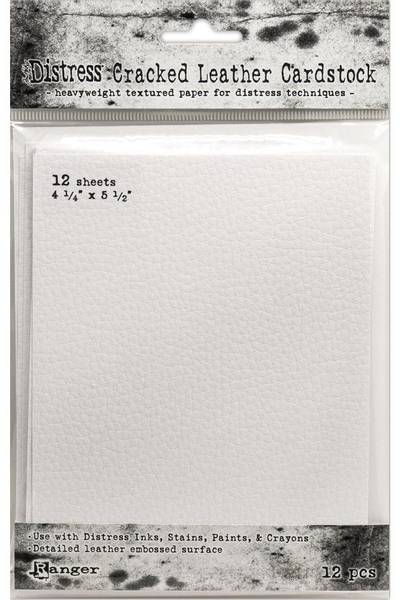 Ranger - Distress Cracked Leather Cardstock - 4,25 x 5,5 - 12stk