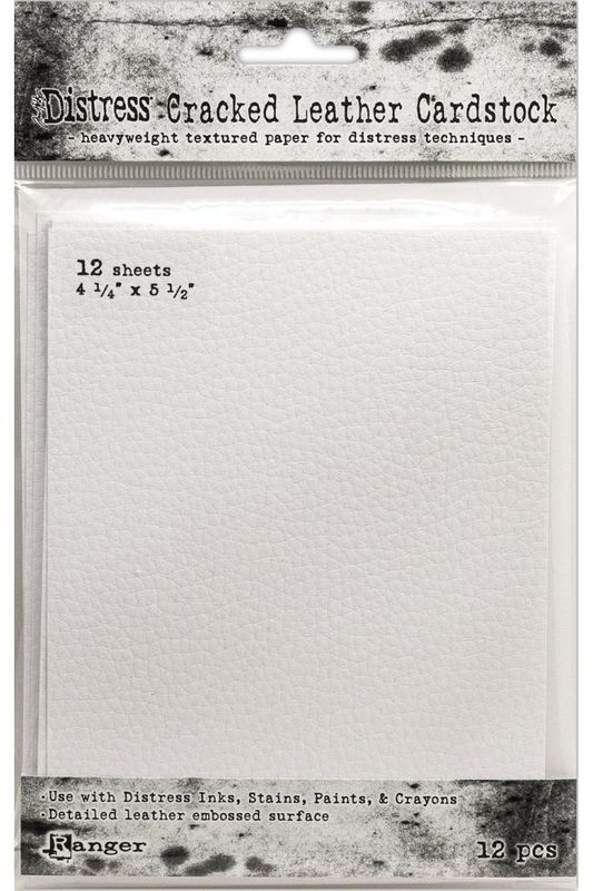 Ranger - Distress Cracked Leather Cardstock - 4,25 x 5,5 - 12stk
