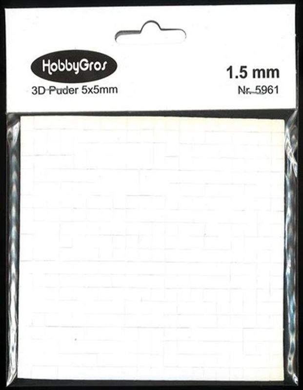 HobbyGros - 3D Foam - Puter - 5x5mm - h: 1.5 mm