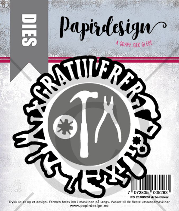 Papirdesign Dies PD2100526 - Arbeidskar