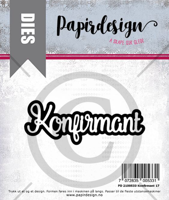 Hovedbilde Papirdesign - Dies - PD 2100533 - Konfirmant 17