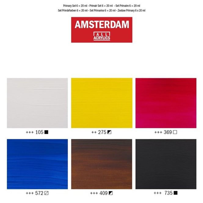 Hovedbilde Amsterdam - Acrylic Standard - 20ml - Sett  6 ass Primær