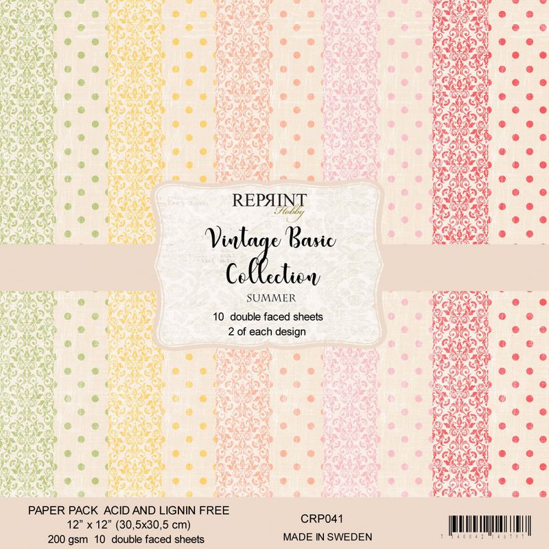 Reprint - 12x12 - CRP041 - Vintage Basic Collection Pack Summer