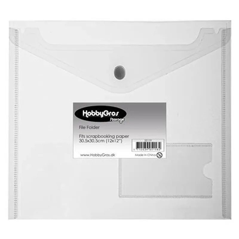 HobbyGros - Storage - Plastic File Folder - 12x12 inch - 1 stk