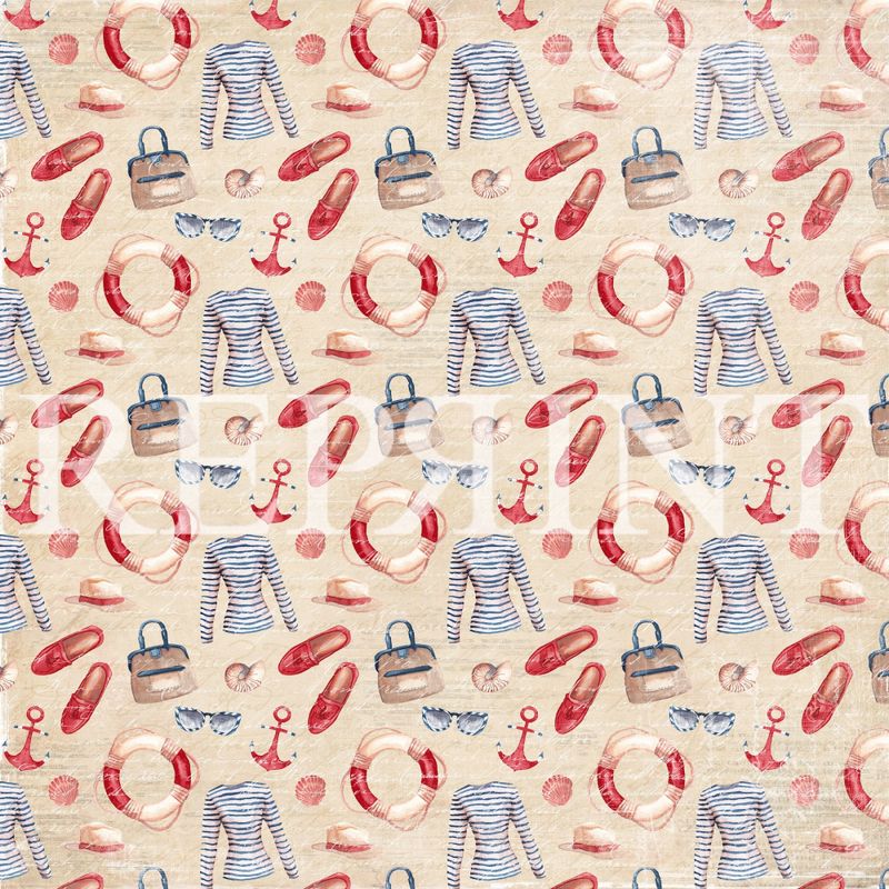 Reprint - 12x12 - RP0335 - At the Beach - Clothes