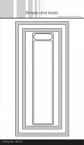 Simple and basic - Dies - SBD123 - Frames - Slimcard