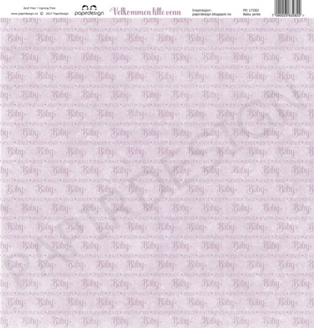 Hovedbilde Papirdesign - PD17282 - Velkommen lille venn - Baby jente