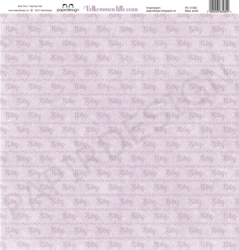 Papirdesign - PD17282 - Velkommen lille venn - Baby jente