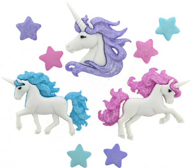Dress it up - Buttons - 9357 - Magical Unicorns