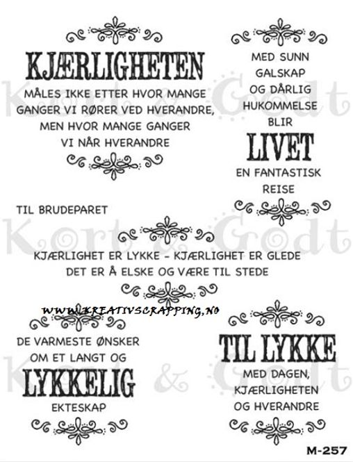 Hovedbilde Kort & Godt - M-257 - Kjærligheten måles ikke etter...