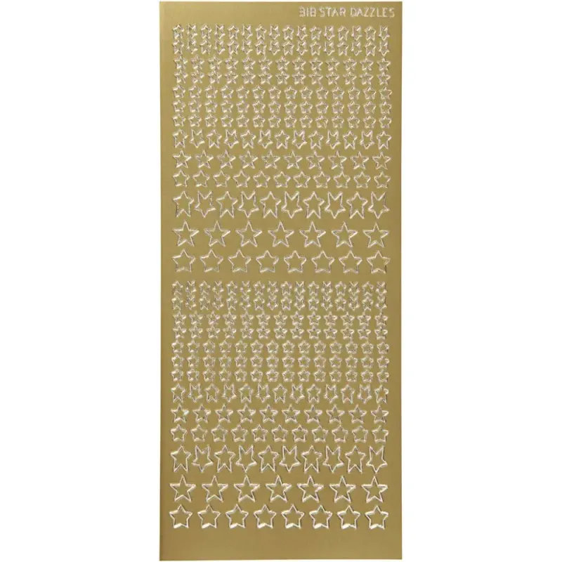 Creotime - Outline stickers - 170111 - Stjerner - Gull
