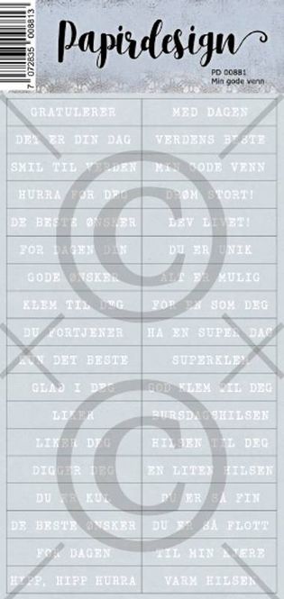 Hovedbilde Papirdesign - Klistremerker - 00881 - Min gode venn