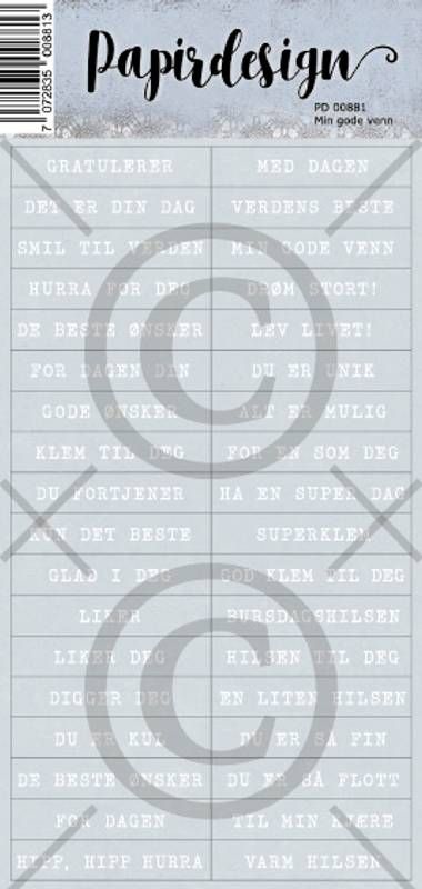 Papirdesign - Klistremerker - 00881 - Min gode venn
