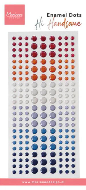 Hovedbilde Marianne Design - PL4538 - Enamel dots - Hi Handsome!