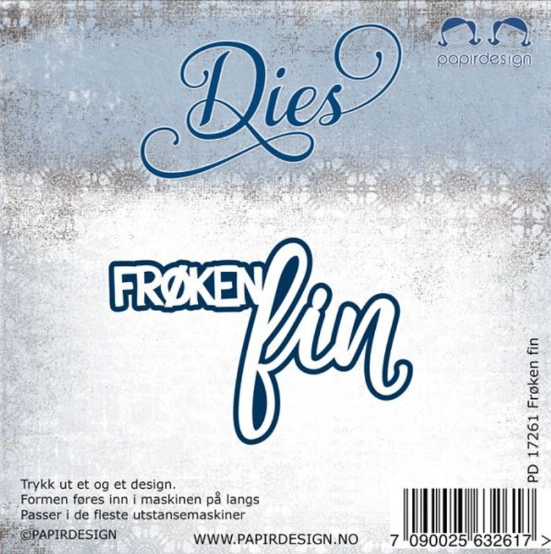 Papirdesign dies PD17261 - Frøken fin