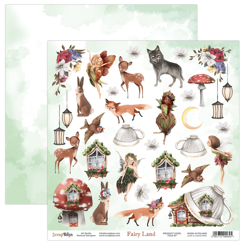 ScrapBoys - Fairy Land - 12x12 - FALA-07 - Die Cut Sheet