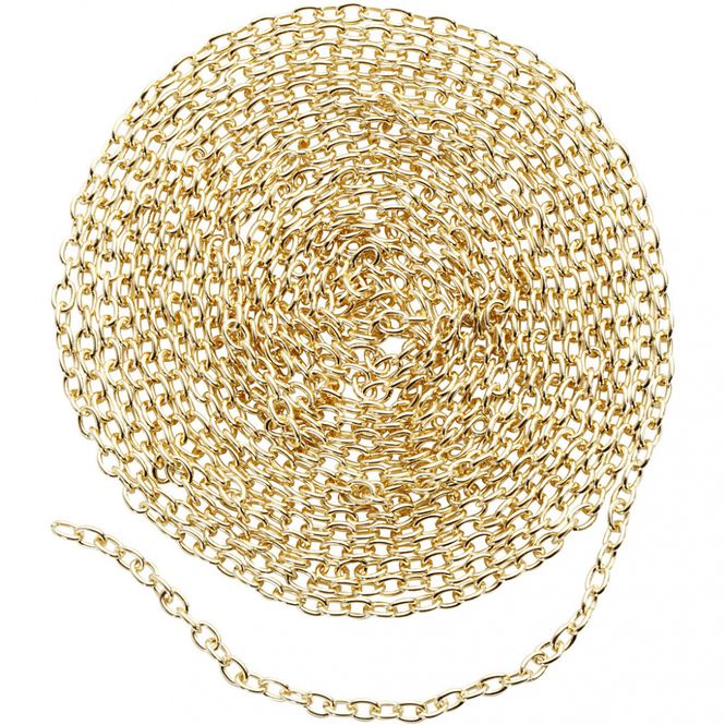 Hovedbilde Creotime - Jewellery Maker - Kjede - Forsgylt - B: 2 mm - L: 2 m