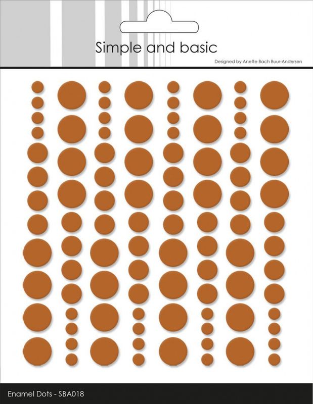 Simple and Basic - SBA018 - Enamel Dots - Cognac (orange)