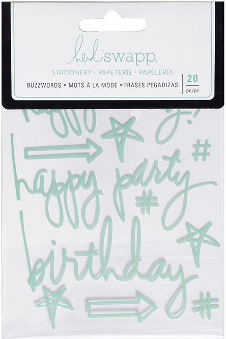 Hovedbilde Heidi Swapp - 315180 - Epoxy Stickers - Birthday Blue Mint (NB: Litt misfarget)