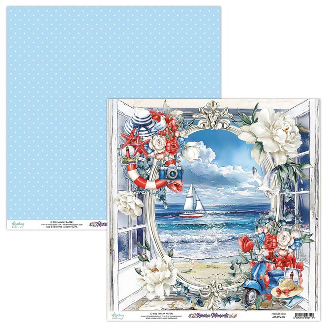 Hovedbilde Mintay - RIV - 12x12 Paper Pad - Riviera Moments - 07