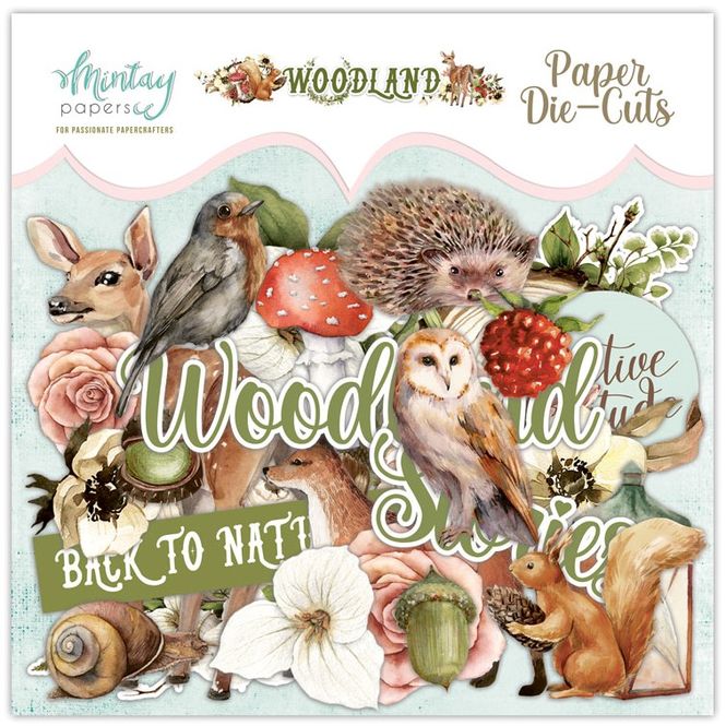 Hovedbilde Mintay - WOO - Woodland - Paper Die-Cuts - 53 stk