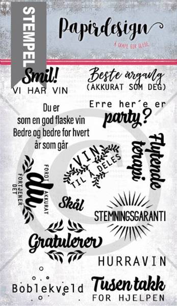 Papirdesign - Stempel - PD2000351 - Vinetikett