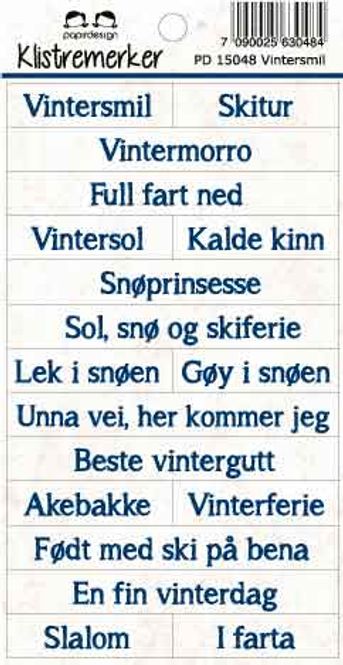 Hovedbilde Papirdesign - Klistremerker - 15048 - Vintersmil