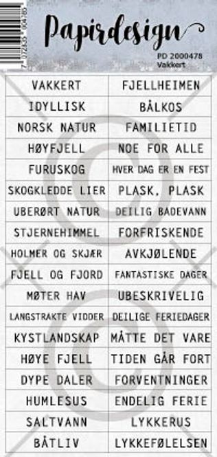 Hovedbilde Papirdesign - Klistremerker - 2000478 - Vakkert