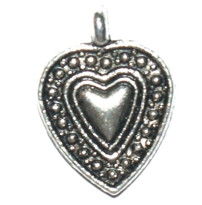 Hovedbilde Charms - Hjerte - Sølv - 10stk