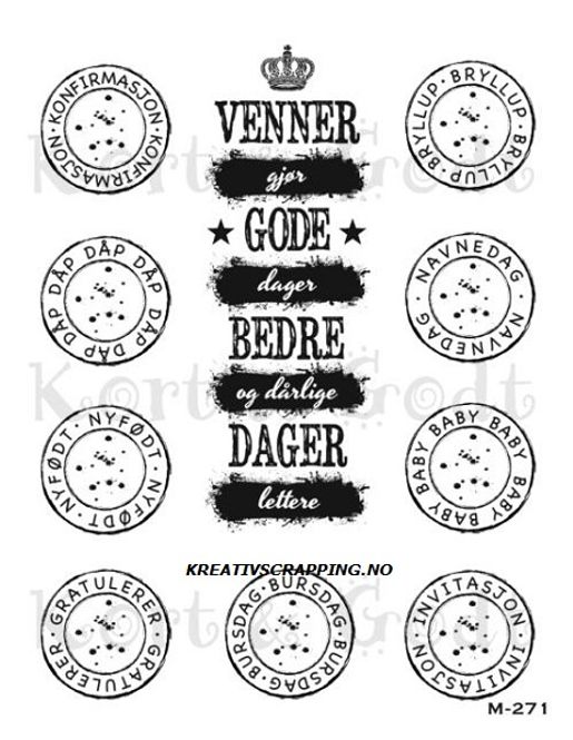 Hovedbilde Kort & Godt - M-271 - Venner gjør gode dager...