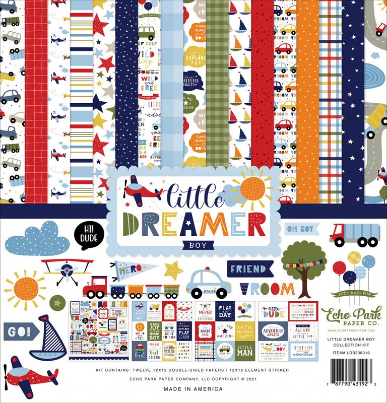 Echo Park - Little Dreamer Boy - 12x12 Collection Kit