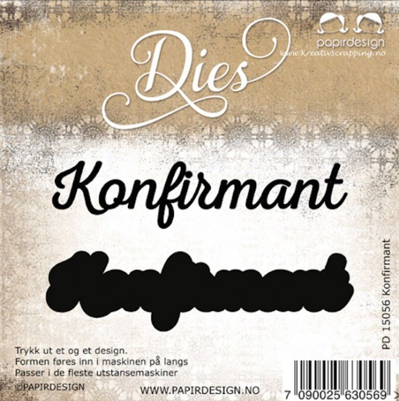 Papirdesign Dies PD15056 - Konfirmant med Skygge