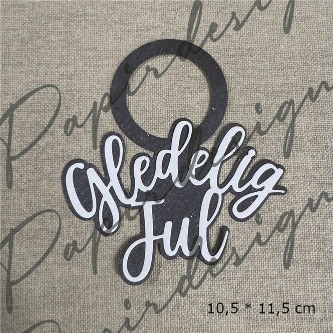 Hovedbilde Papirdesign - Dies - PD 1666 - Gledelig jul, flasketag