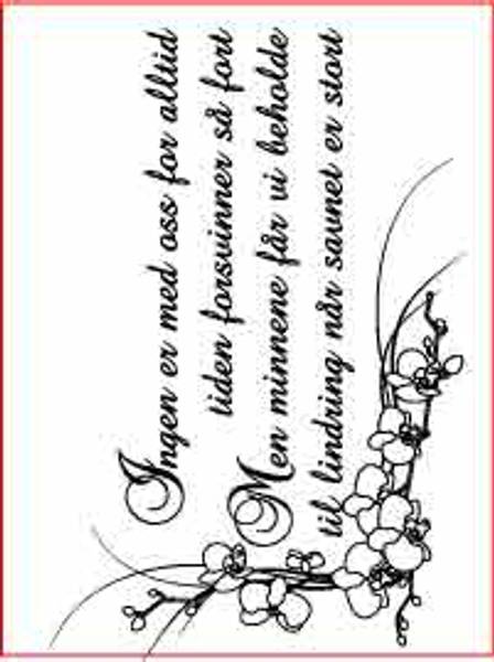 Papirdesign - Stempel - PD14947 - Ingen er med oss for alltid