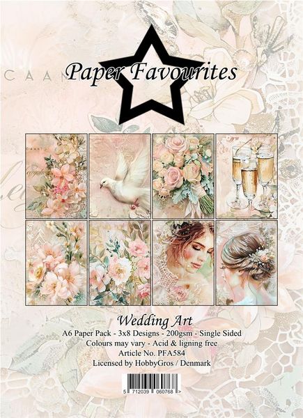 Paper Favourites - A6 Paper Pack - PFA584 - Wedding Art
