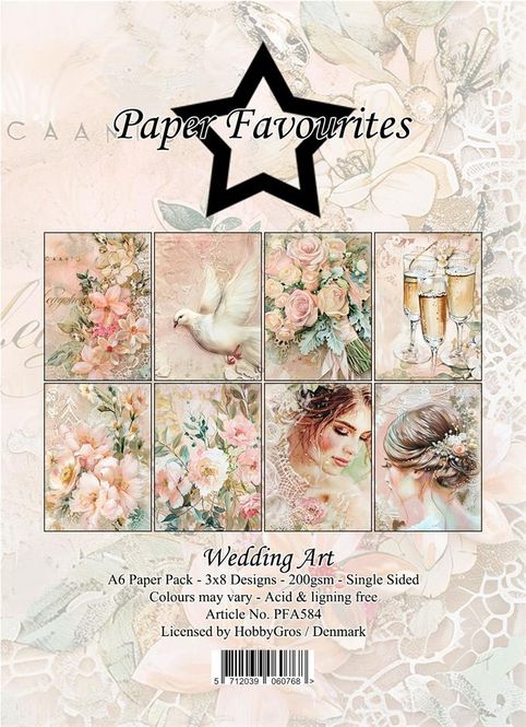 Hovedbilde Paper Favourites - A6 Paper Pack - PFA584 - Wedding Art