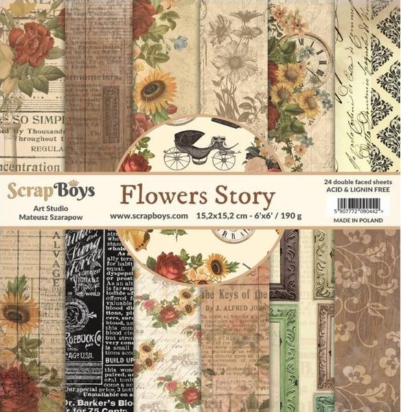 ScrapBoys - Flowers Story - 6x6 Paper Pad