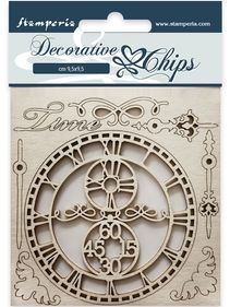 Stamperia - Chipboard Decorative Chips - 22 - Time