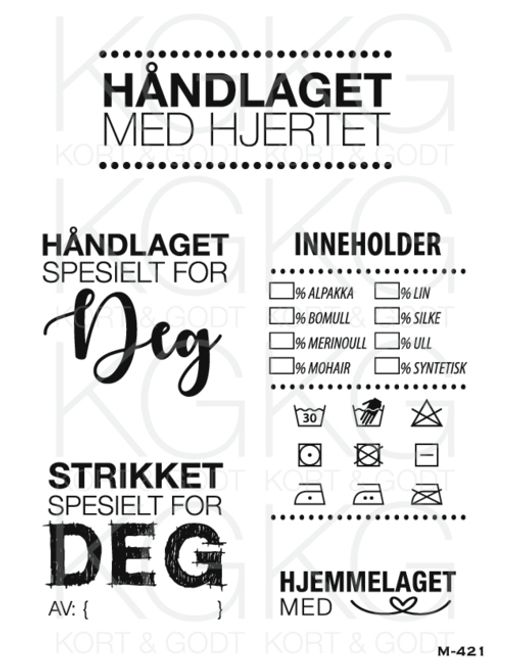 Hovedbilde Kort & Godt - M-421 - Håndlaget med hjertet