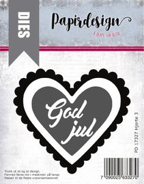 Papirdesign Dies PD17327 - Hjerte 3 (God Jul)