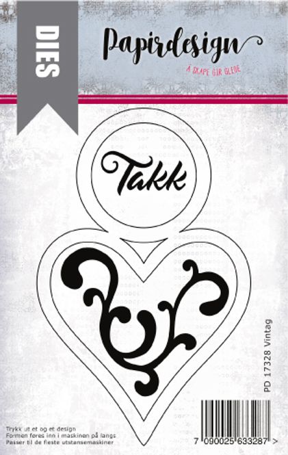 Hovedbilde Papirdesign Dies PD17328 - Vintag  (Takk)