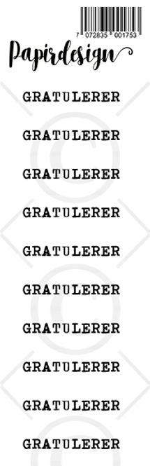 Hovedbilde Papirdesign - Transparent Stickers - 1900175 - Gratulerer