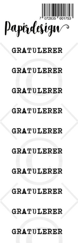 Papirdesign - Transparent Stickers - 1900175 - Gratulerer